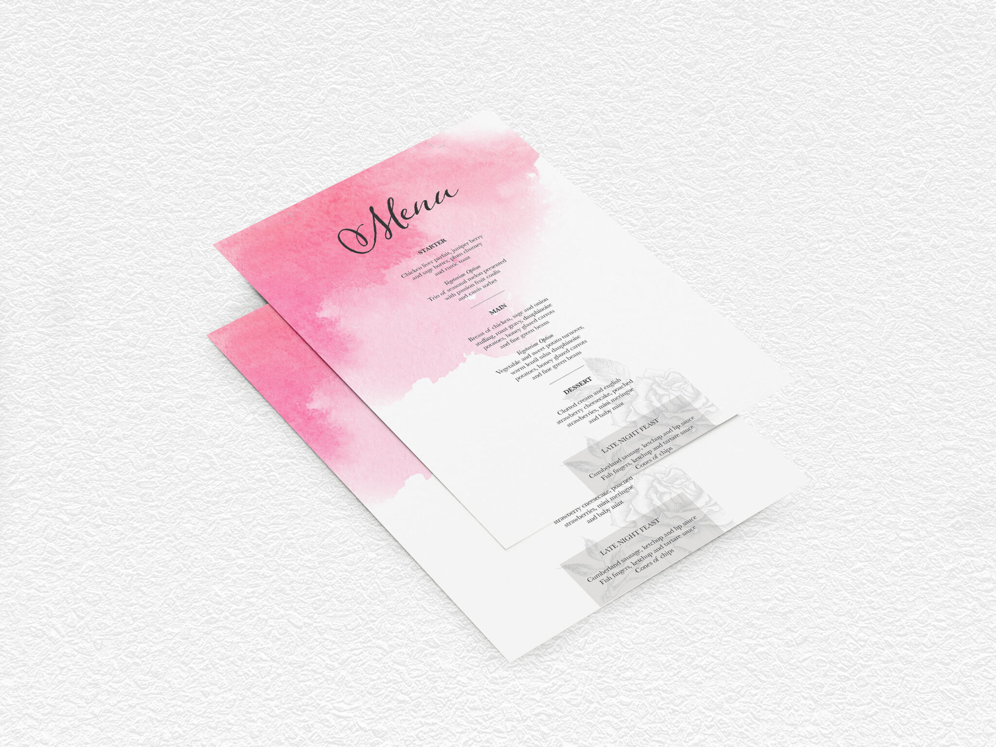 A6 Menu Rectangular A6 Menus - Creative